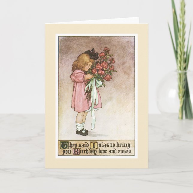 Carte de voeux d'anniversaire vintage #3 (Devant)