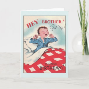 Carte de voeux d'anniversaire vintage Brother