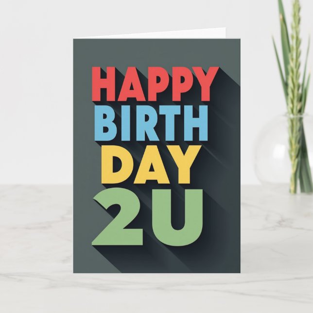 Carte de vœux d'anniversaire vive (Devant)