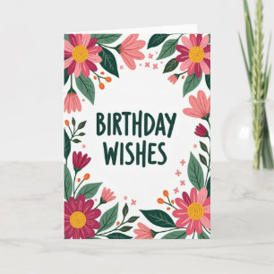 Carte de vœux d'anniversaire Vivid Nature