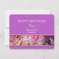 Carte de vœux d'anniversaire Vivid Orchid