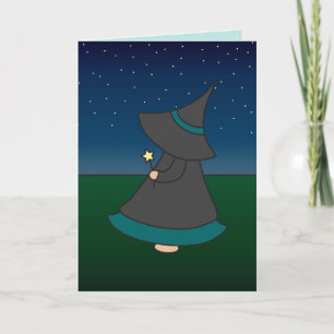 Carte de voeux d'anniversaire Witchy