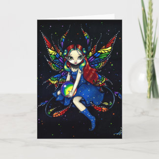 Carte de voeux "d'arc-en-ciel de minuit"