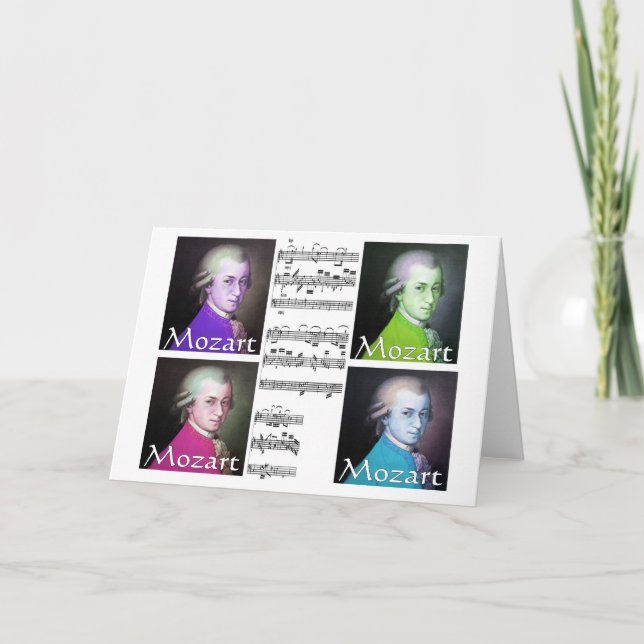 carte de voeux d'art de bruit de mozart (Devant)