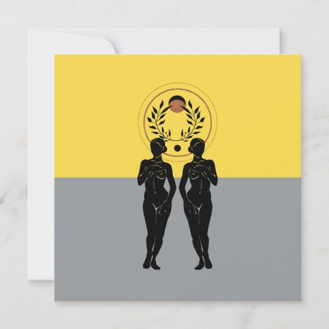 Carte de vœux d'art moderne féminin Astra (Devant)