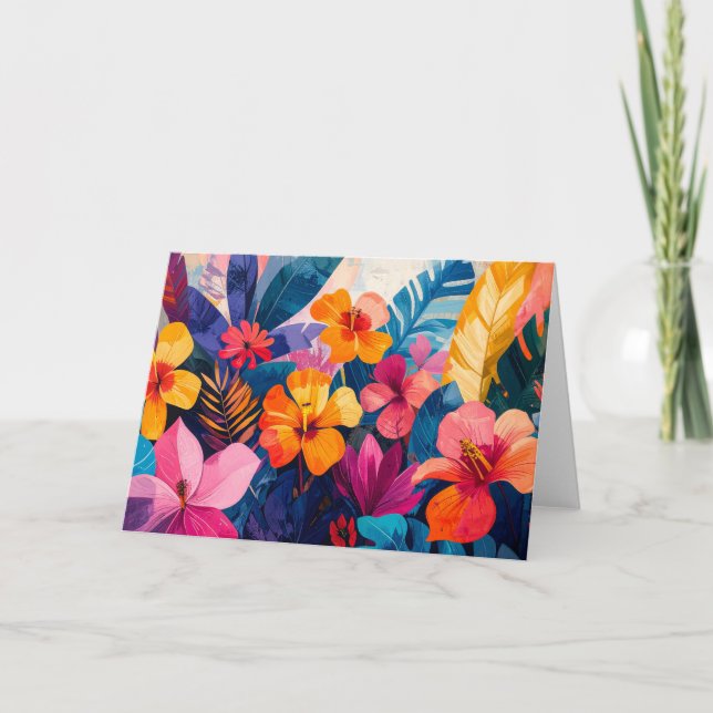 Carte de vœux d'art tropical (Devant)