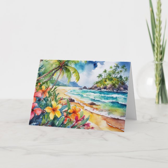 Carte de vœux d'art tropical (Devant)