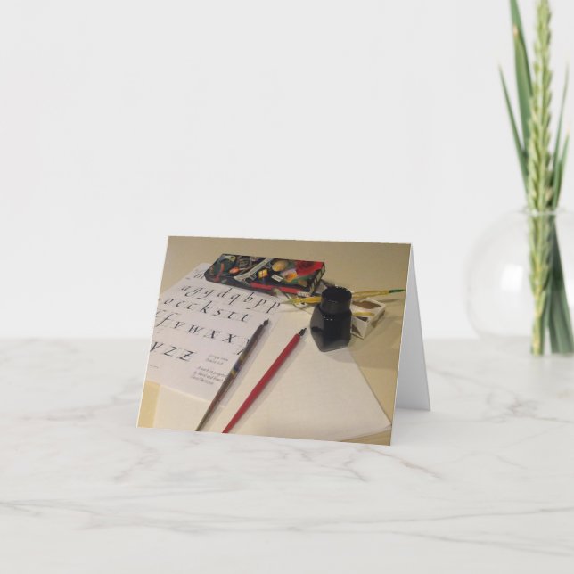 Carte de voeux d'artiste réfléchie (Devant)