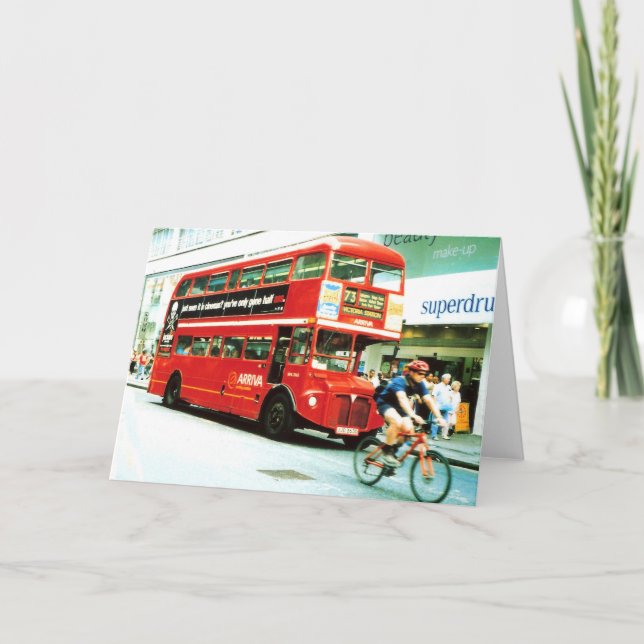Carte de voeux d'autobus de Londres (Devant)
