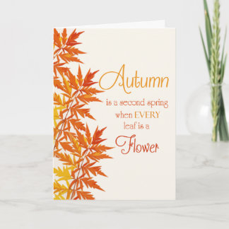 Carte de voeux d'automne