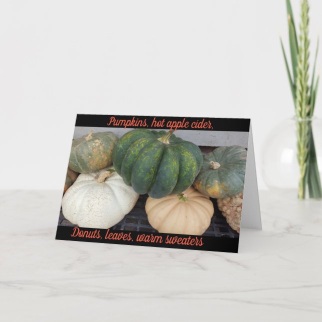Carte de voeux d'automne Citrouilles (Devant)