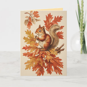 Carte de voeux d'automne Squirrel