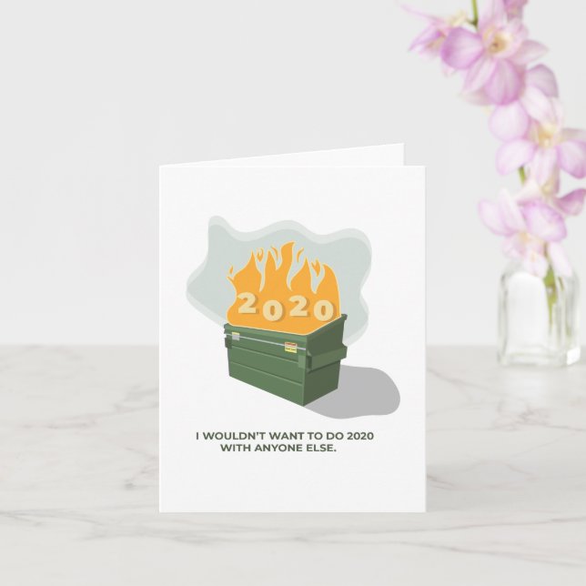 Carte de voeux de 2020 contre le feu à la benne (Orchidée)