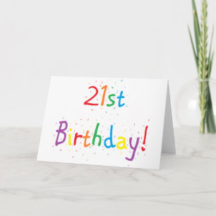 carte de voeux de "21ème anniversaire"