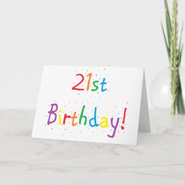 carte de voeux de "21ème anniversaire" (Devant)