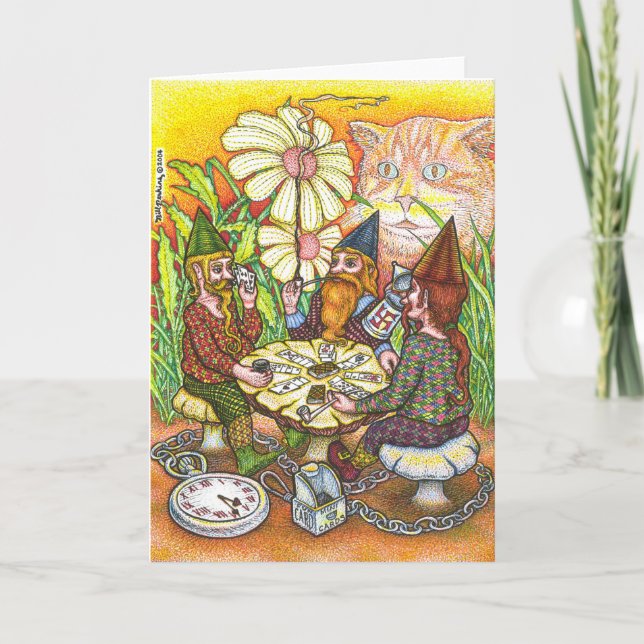 Carte de voeux de 3 gnomes (Devant)