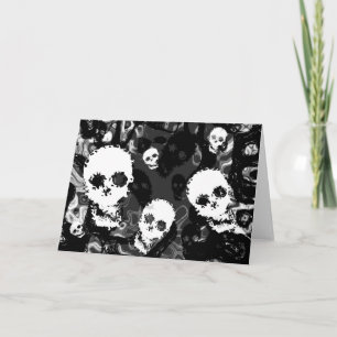 Carte de voeux de B&W Skull Specters