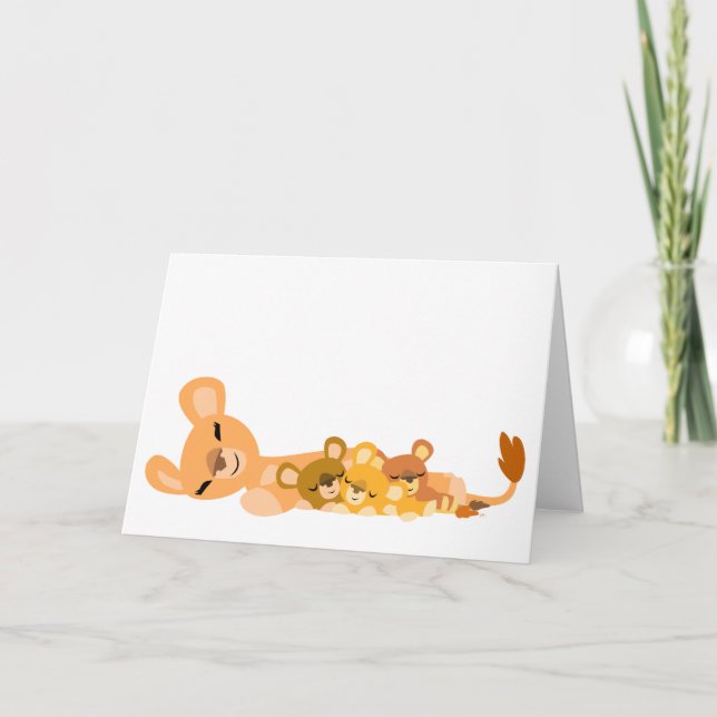 Carte de voeux de bande dessinée de maman mignon (Devant)