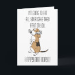 Carte de voeux de beagle<br><div class="desc">Ajoutez vos mots faits sur commande à cette conception en utilisant les boîtes "éditent ce modèle de conception" du côté droit de l'article, ou cliquent sur la "personnaliser bleue il" bouton pour arranger le texte, changent les polices et les couleurs et pour ajouter également des informations supplémentaires ou des images...</div>