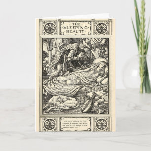 Carte de voeux de beauté dormante
