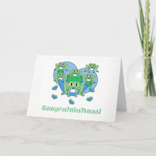 Carte de voeux de bébé de grenouilles