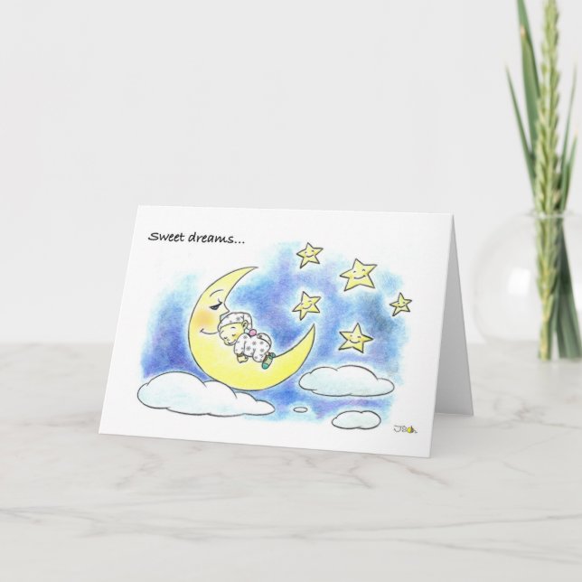Carte de voeux de bébé de sommeil (Devant)