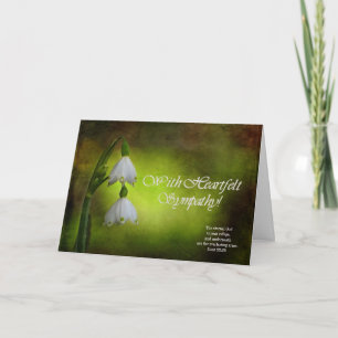 Carte de voeux de bienvenue Snowdrop Sympathy