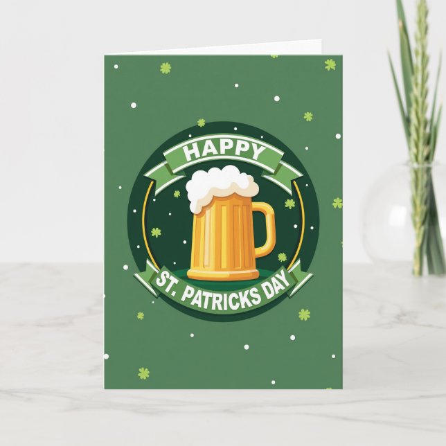 Carte de vœux de bière pour la Saint-Patrick (Devant)