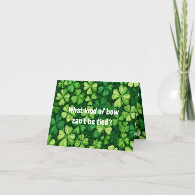 Carte de vœux de blague de "Saint-Patrick" pour en (Devant)