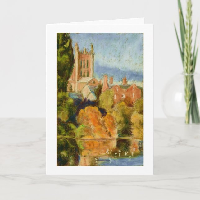 Carte de voeux de blanc de cathédrale de Hereford (Devant)