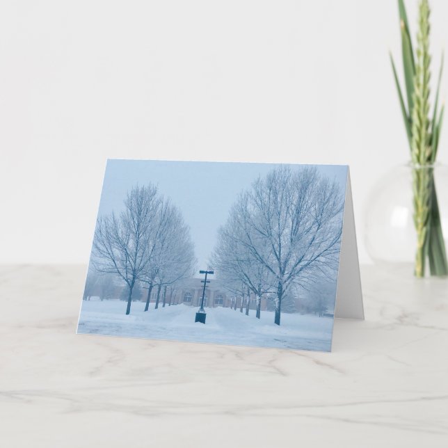 Carte de voeux de blanc d'école de Forest Park (Devant)