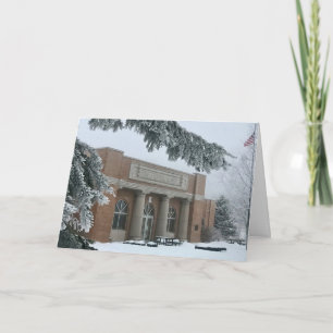 Carte de voeux de blanc d'école de Forest Park