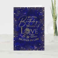 Carte de Vœux de Bon Anniversaire en Retard pour B