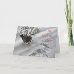 Carte de voeux de bonheur de vacances de dobermann