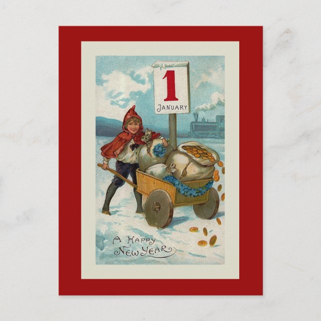 Carte de voeux de "bonne année" (Devant)