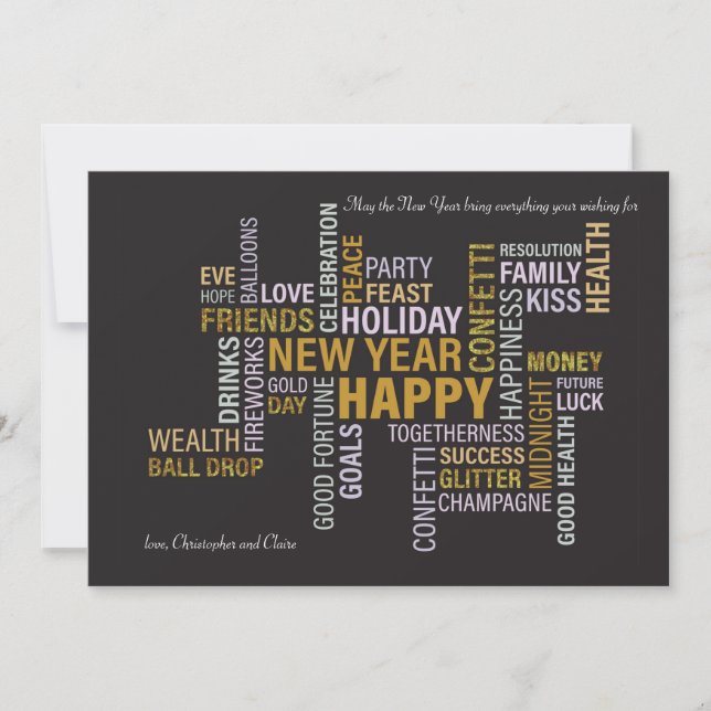 Carte de vœux de bonne année (Devant)