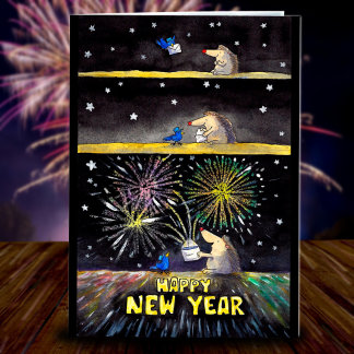 Carte de vœux de bonne année par Nicole Janes