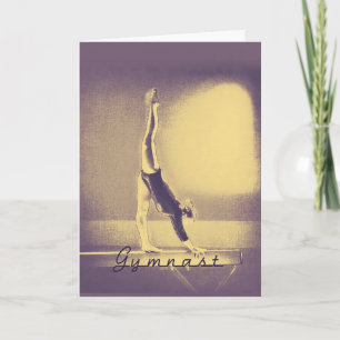 Carte de voeux de "bonne chance" de gymnaste