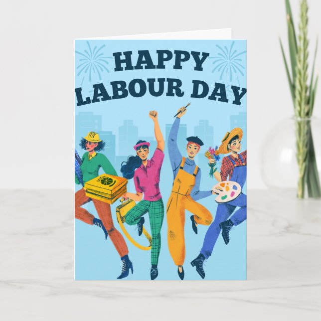Carte de vœux de Bonne Fête du Travail (Devant)