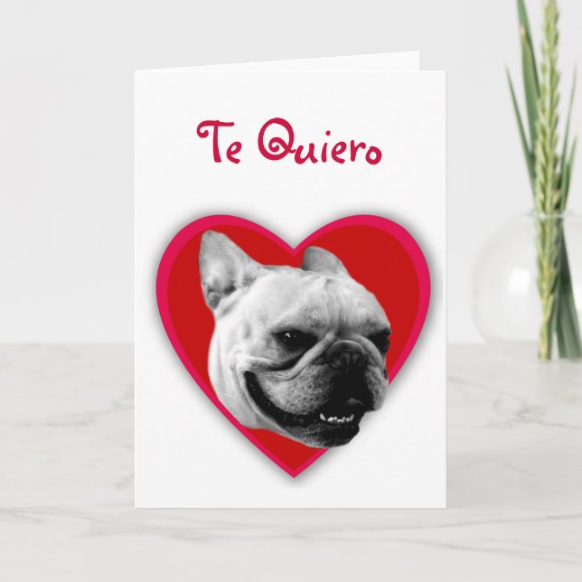 Carte de voeux de bouledogue français de quiero de (Devant)