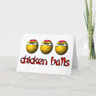 Carte de voeux de boules de poulet