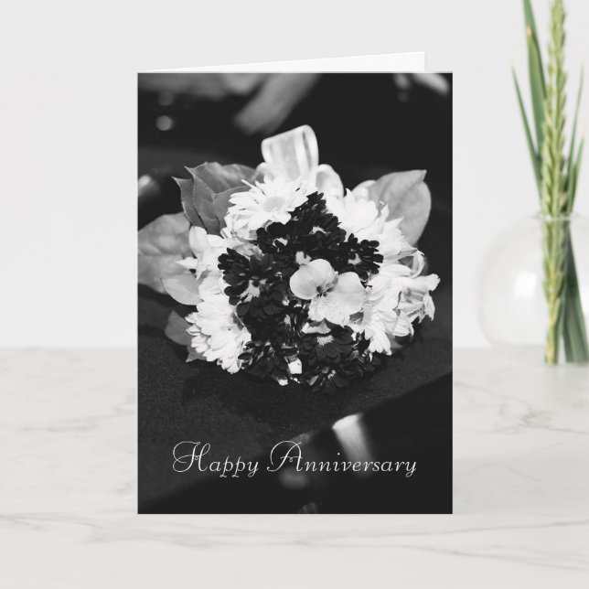 Carte de voeux de bouquet de mariage (Devant)