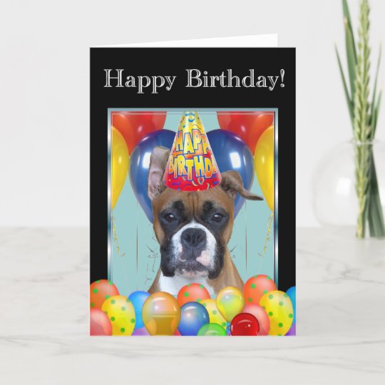 Carte De Voeux De Boxeur De Joyeux Anniversaire Zazzle Fr