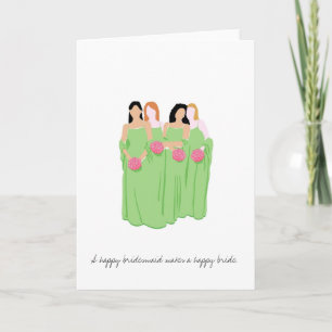 Carte de voeux de Bridesmaid