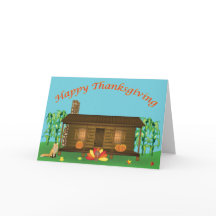 Carte de voeux de cabine de thanksgiving
