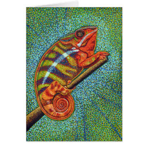 Carte de voeux de caméléon