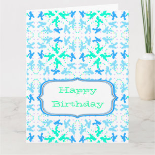 Carte de voeux de caniche motif