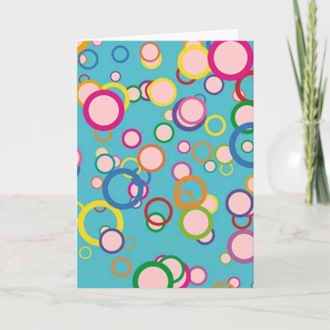 Carte de voeux de Cercles colorés (Devant)