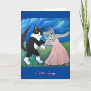 Carte de vœux de chat dansant