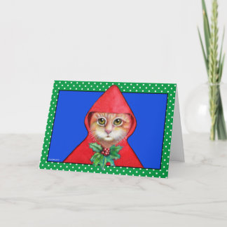 Carte de voeux de chat de Noël